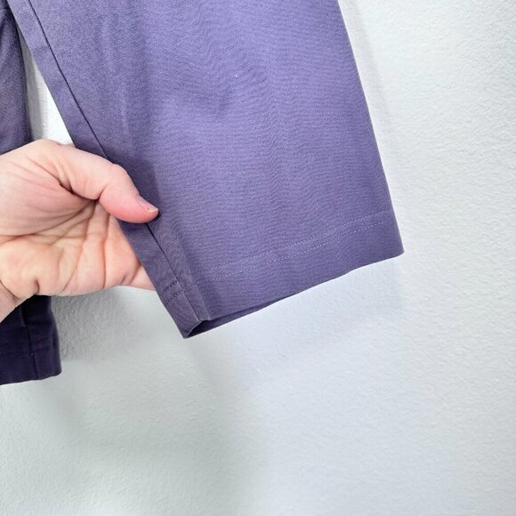 Eileen Fisher Lavender Mock Neck Cotton Blend Lightweight Jacket Size S - Picture 3 of 6